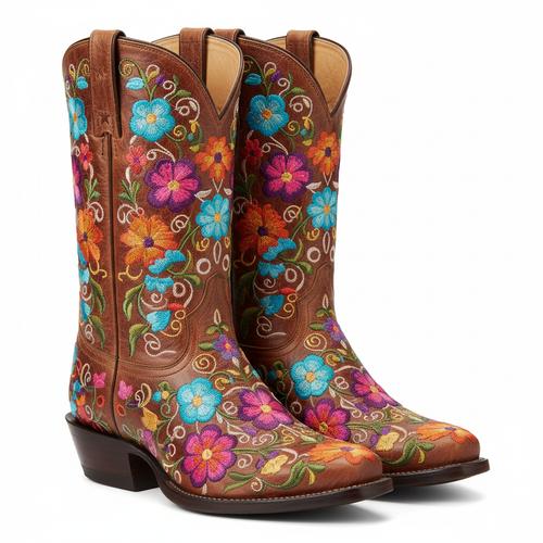 Embroidered Western Boots